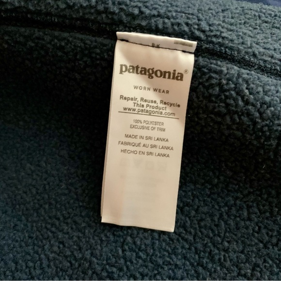 PATAGONIA Better Sweater Fleece Jacket w/ Hood Dark Blue Heather Women’s Medium - Picture 5 of 7